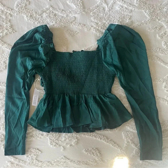 Six/Fifty Keyhole Green Blouse - Picture 5 of 5